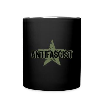 ANTIFASCIST ANTIFASCHIST Stern - Tasse einfarbig - Schwarz - Vorne