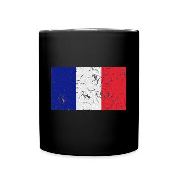 Frankreich - Tasse einfarbig - Schwarz - Vorne
