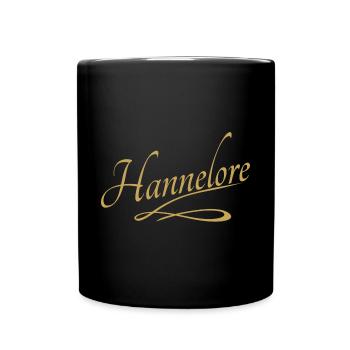 Vorname von Hannelore - Tasse einfarbig - Schwarz - Vorne