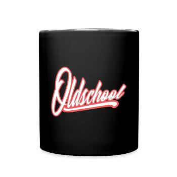 oldschool vintage retro - Full Colour Mug - black - Front