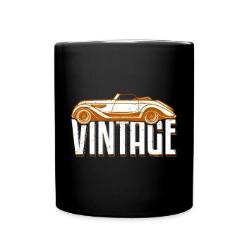 Vintage Car Old Car Oldschool - Full Colour Mug - black - Front