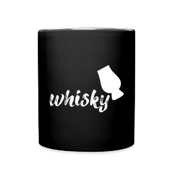 Whisky, weiß - Tasse einfarbig - Schwarz - Vorne