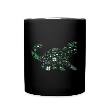 Mignon chat trèfle WoSt. La Journée de Patrick - Mug uni - noir - Devant