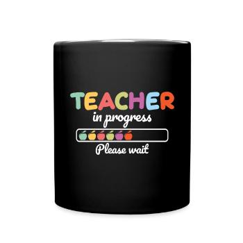 Enseignants en cours Veuillez patienter / études scolaires - Mug uni - noir - Devant