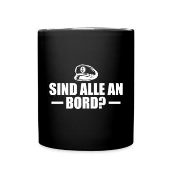 Segelboot Bootsfahrer Segler Kapitän Geschenk - Tasse einfarbig - Schwarz - Vorne