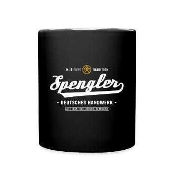 Spengler Spenglermeister Zunftzeichen Handwerk - Tasse einfarbig - Schwarz - Vorne