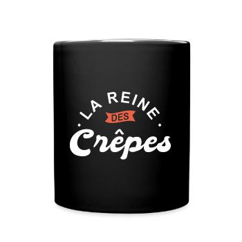 reine des crêpes femme bretagne cuisine bretonne - Mug uni - noir - Devant