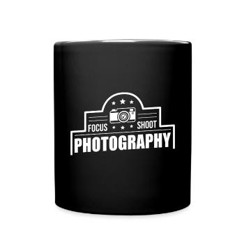 Photography Camera Lens Focus - Tasse einfarbig - Schwarz - Vorne