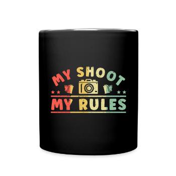 Photography Camera Lens Retro My - Tasse einfarbig - Schwarz - Vorne