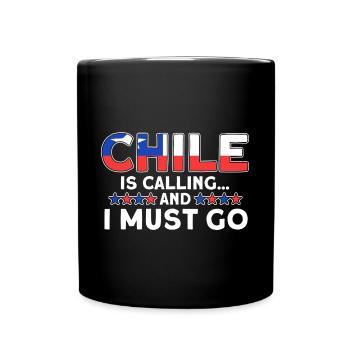Chile calls Chile Souvenir - Full Colour Mug - black - Front