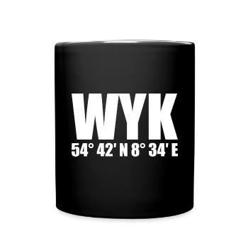 Wyk coordinates - Full Colour Mug - black - Front