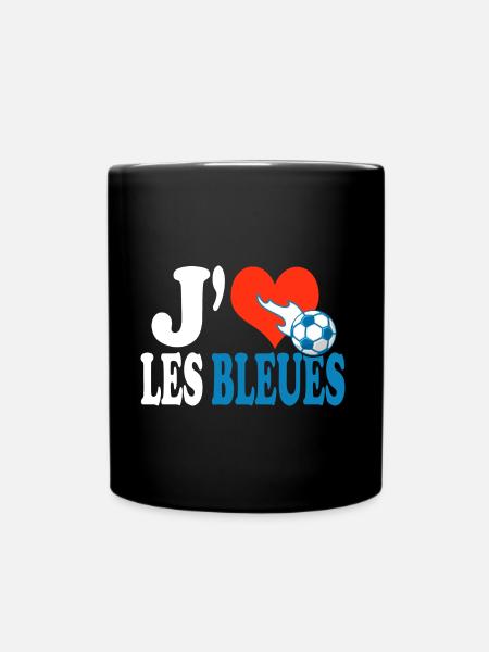 football féminin j aime les bleues équipe france - Mug uni - noir