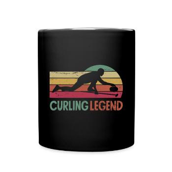 Curling Player Curler Curling Legend - Full Colour Mug - black - Front