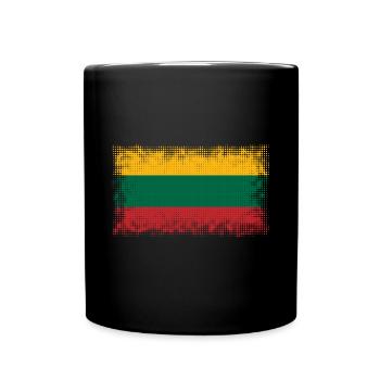 Litauen - Tasse einfarbig - Schwarz - Vorne