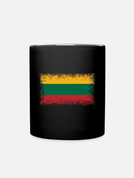 Litauen - Tasse einfarbig - Schwarz