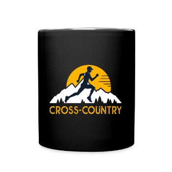 cross country runner running running - Full Colour Mug - black - Front