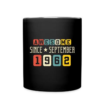 Septembre 1962 - cadeau du 60e anniversaire. Génial. - Mug uni - noir - Devant