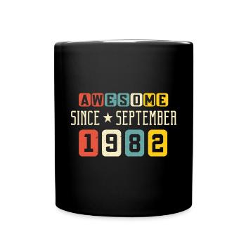 Septembre 1982 - cadeau du 40e anniversaire. Génial. - Mug uni - noir - Devant