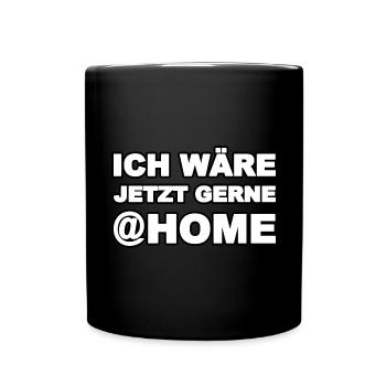 Arbeit - Tasse einfarbig - Schwarz - Vorne