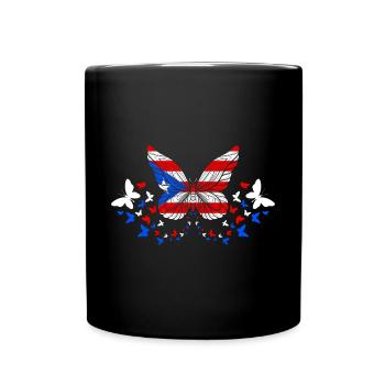Papillons Boricua portoricains de Porto Rico - Mug uni - noir - Devant