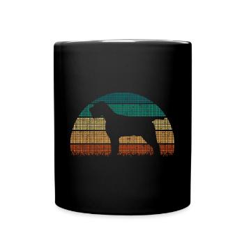 Griffon Korthals Pointing Hund Vintage Retro - Tasse einfarbig - Schwarz - Vorne
