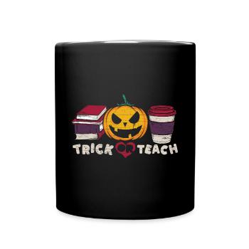 Lehrer Geschenkidee Halloween - Tasse einfarbig - Schwarz - Vorne