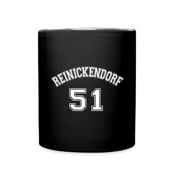 Reinickendorf 51 Berliner Bezirk Nostalgie Design - Tasse einfarbig - Schwarz - Vorne