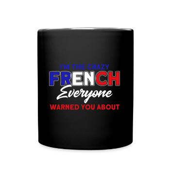 Français Drapeau Français Roots Cadeau - Mug uni - noir - Devant