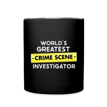 Sécurisation des traces - Kripo Polizei Kriminaltechnik - Mug uni - noir - Devant
