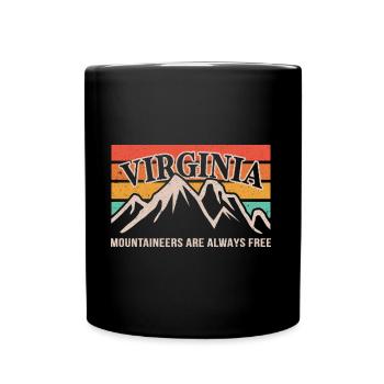 Mountaineers Virginia Design für stolze Virginier - Tasse einfarbig - Schwarz - Vorne