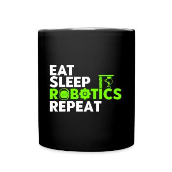Robot Engineer Teacher Robotics Engineer - Full Colour Mug - black - Front