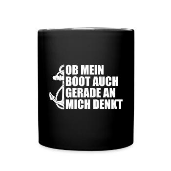 Segeln Anker Bootsfahrer Bootsbesitzer Kapitän - Tasse einfarbig - Schwarz - Vorne