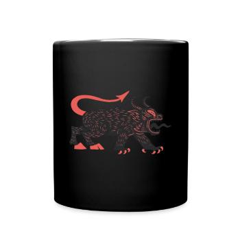 Krampus hasst Weihnachten - Tasse einfarbig - Schwarz - Vorne