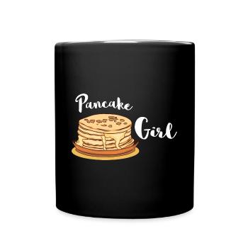 Pancake Pfannenkuchen Süßes Frühstück Essen - Tasse einfarbig - Schwarz - Vorne