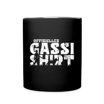 Schapendoes Hund Papa Herrchen Gassi - Tasse einfarbig - Schwarz - Vorne