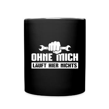 Autoschrauber Mechatroniker Kfz Mechaniker - Tasse einfarbig - Schwarz - Vorne