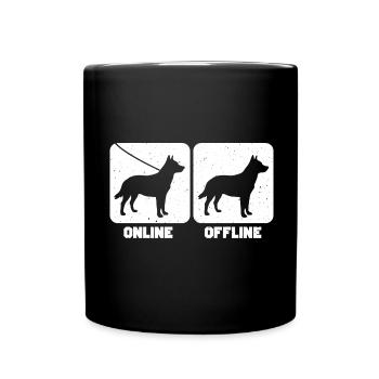 Australian Cattle Dog - Full Colour Mug - black - Front