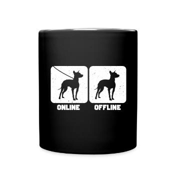 American Hairless Terrier Dog - Full Colour Mug - black - Front
