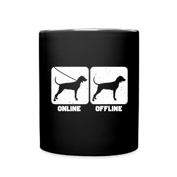 American English Coonhound - Full Colour Mug - black - Front