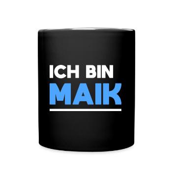 Maik Name Spruch für stolze Maiks - Tasse einfarbig - Schwarz - Vorne