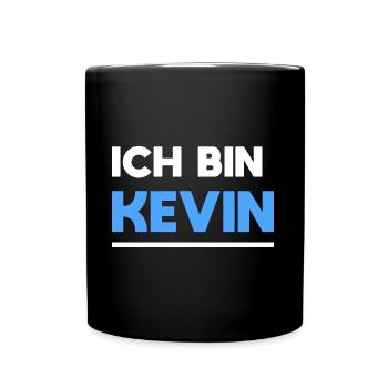 Kevin Name Spruch für stolze Kevins - Tasse einfarbig - Schwarz - Vorne