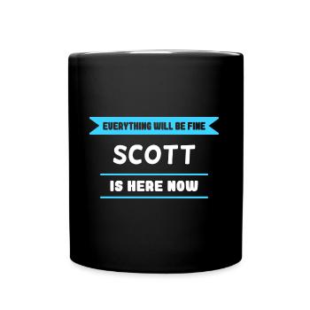 Scott Name Spruch für stolze Schotten - Tasse einfarbig - Schwarz - Vorne