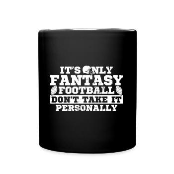 Football Fans Fantasy Football Meister Football Fr - Tasse einfarbig - Schwarz - Vorne