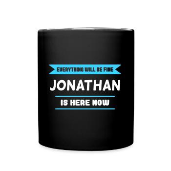 Jonathan Name Sprichwort für stolze Jonathans - Tasse einfarbig - Schwarz - Vorne