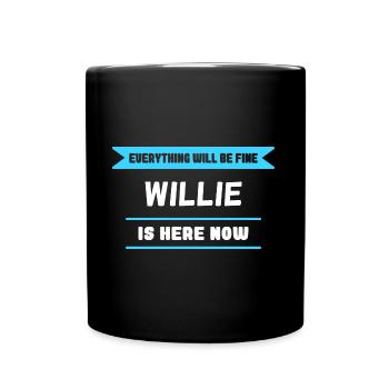 Willie Name Saying für stolze Willies - Tasse einfarbig - Schwarz - Vorne