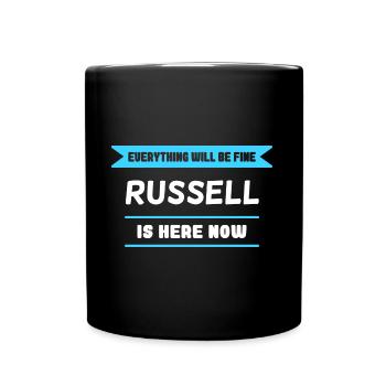 Russell Name Saying für stolze Russells - Tasse einfarbig - Schwarz - Vorne