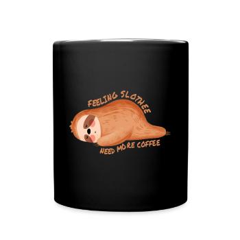 Ich fühle mich schlapp und brauche mehr Kaffee - Tasse einfarbig - Schwarz - Vorne
