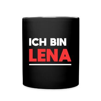 Lena Name Spruch für stolze Lenas - Tasse einfarbig - Schwarz - Vorne