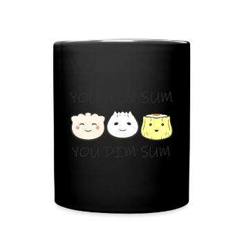 Asiatisches Chinesisches Essen Dim Sum I Geschenk - Tasse einfarbig - Schwarz - Vorne