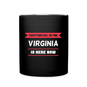Virginia Name Sprichwort für stolze Virginias - Tasse einfarbig - Schwarz - Vorne